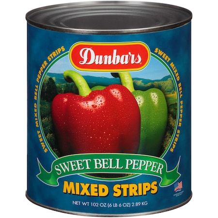 Dunbar Mixed Pepper Strips, PK6 03045603060001